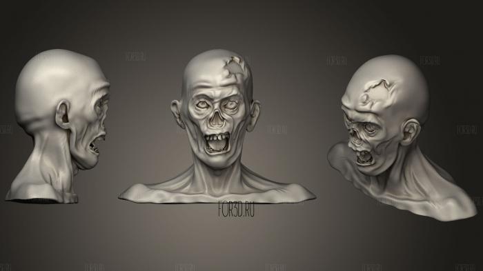 Zombie stl model for CNC